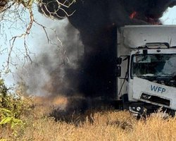 Росія атакувала гуманітарну колону на Херсонщині: обстріляла вантажівки ООН з дронів і артилерії