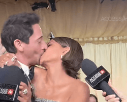 Оскар-2025: Хэлли Берри поцеловала Эдриана Броуди на глазах у его девушки (фото, видео)