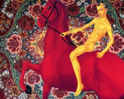 В Киеве открылась выставка всемирно известных картин, изображенных на фоне ковра