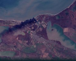 Удар по порту "Темрюк" в Краснодарском крае РФ: последствия атаки видны из космоса (фото)