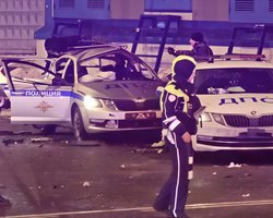 В центре Москвы взорвали автомобиль ДПС: погиб лейтенант, подробности инцидента (видео)