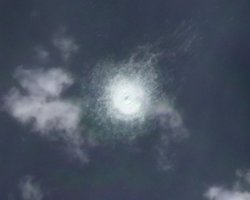 Прорив газопроводу "Північний потік": 700-метрове коло метану видно навіть із космосу