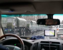Колонну военной техники, направляющуюся в сторону Луганска, зафиксировала ОБСЕ