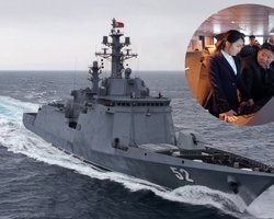 Ким Чен Ын вместе с дочерью проинспектировал новый эсминец (фото)
