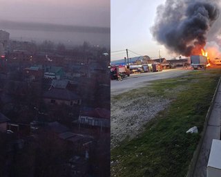 У російському Слов'янськ-на-Кубані вибухи і пожежа: дрони атакують НПЗ (відео)