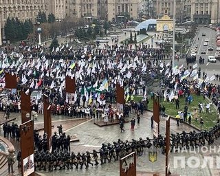 Протест ФОПов: между полицейскими и предпринимателями произошли столкновения