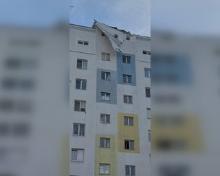 В Харькове "Шахед" врезался в многоэтажку: есть пострадавшие (видео)