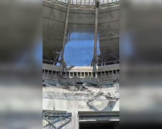 Россияне нанесли удар по стадиону "Черноморец" в Одессе: в крыше образовалась немалая дыра (видео)