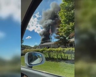В США во время учебного полета внезапно разбился и взорвался истребитель F-16