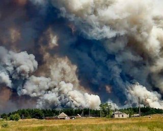 В Штабе ООС подтвердили, что пожар на Луганщине вызвали сепаратисты своим обстрелом
