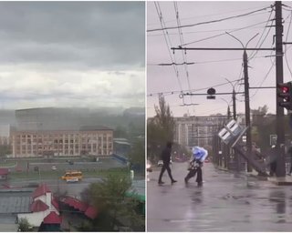 Украину накрыла мощная непогода: ветром срывает крыши, на девушку едва не упал шифер (фото, видео)