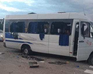 Под Харьковом расстреляли автобус с активистами движения "Патриоты - За Жизнь"