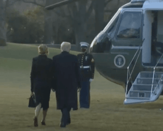 Дональд Трамп в последний раз покинул Белый дом (видео)