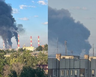 Дрони атакували Самарську область РФ: на великому НПЗ "Роснєфті" здійнявся сильний дим (відео)