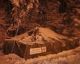 На въездах в Киев открыли пункты обогрева для водителей