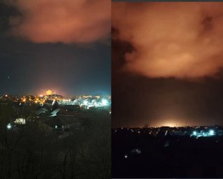 Яскрава заграва у небі: на окупованій Луганщині БпЛА уразили бази ремонту військової техніки росіян (фото, відео)