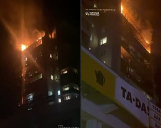 Россияне атаковали Сумы беспилотниками: пылает многоэтажка, людей эвакуируют из домов (видео)