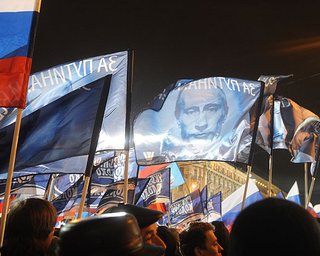 В Украине россияне голосовали за Путина