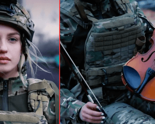 "Кожна нота — це спогад": військова зіграла на скрипці на руїнах поблизу Покровська (відео)