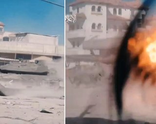 Израильский танк Merkava 4 защитил от атаки РПГ: сработал комплекс Trophy (видео)