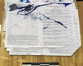 В Донецкой области члены комиссии испортили протоколы об итогах голосования