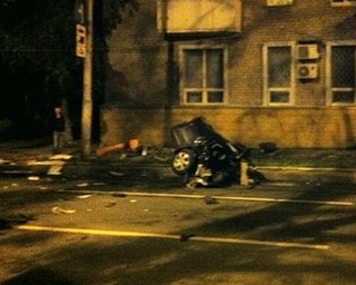 В Донецке иномарку разорвало пополам: погиб сын бизнесмена