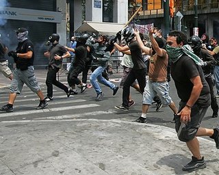 В столице Греции столкновения закончились арестами