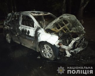 В Харьковской области сожгли машину кандидата в депутаты