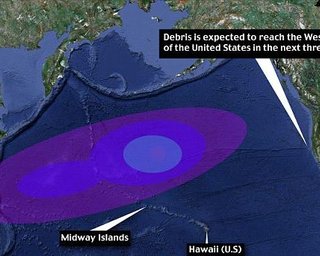 К побережью США приближаются миллионы тонн японского мусора, смытого цунами