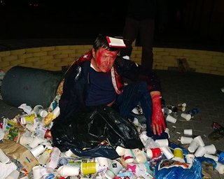 Неизвестные кинули в мусорник Виктора Пилипишина