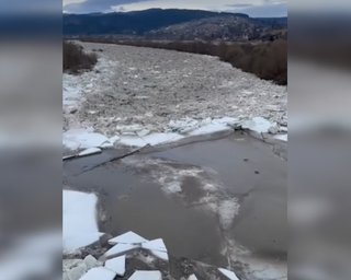 Лед тронулся: на реке Днестр начался ледоход (видео)