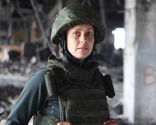 Юлия Чичерина приехала на передовую в Нагорный Карабах
