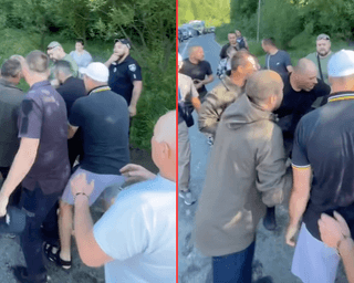 "Душили и текла кровь": на Прикарпатье местные "отбивали" мужчину у ТЦК, реакция полиции (видео)