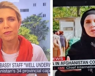 Журналістка CNN одягла хіджаб і вела трансляцію на тлі талібів, які кричали "смерть Америці" (відео)