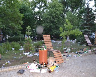 После финала Лиги Чемпионов из Киева вывезли 4 тысячи кубов мусора
