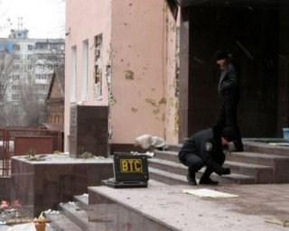 В Запорожье взорвали памятник Сталину
