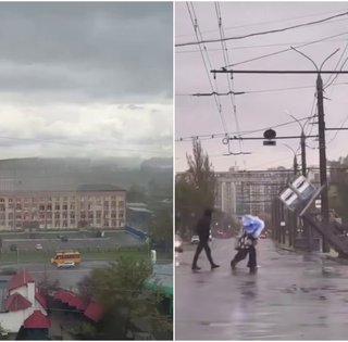 Украину накрыла мощная непогода: ветром срывает крыши, на девушку едва не упал шифер (фото, видео)