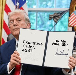 "Ти полонив моє серце": Білий дім опублікував валентинки з Трампом, Мадуро і Гренландією (фото)