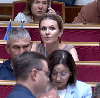 Анна Скороход рассказывала о ворах в Раде в платье и серьгах, как на видео НАБУ