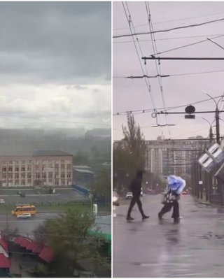 Украину накрыла мощная непогода: ветром срывает крыши, на девушку едва не упал шифер (фото, видео)