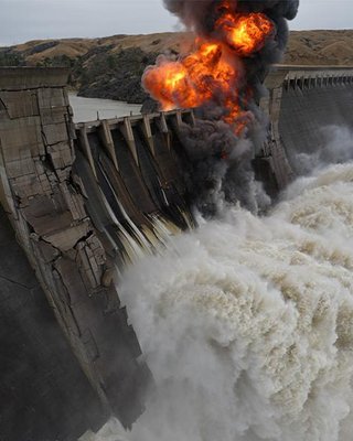 Дамбу Белгородского водохранилища прорвало