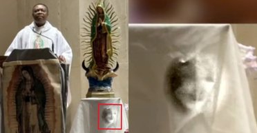 Говорят о чуде: люди заметили "божественный знак" во время службы в церкви (видео)