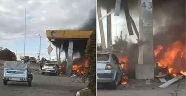 У Бєлгородській області палає АЗС: БПЛА атакували одразу кілька районів (фото)