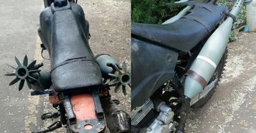 "Потенціал не розкрито": окупанти почали перевозити на мотоциклах 120-мм міни (фото)