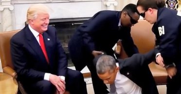 В тюремной робе за решеткой: Трамп опубликовал кадры "ареста" Обамы (видео)