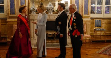 Еммануель Макрон з дружиною зустрілися з королівською родиною Швеції (фото)