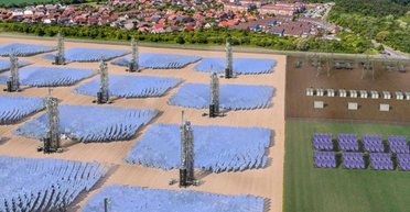 Целое поле зеркал: солнечная энергия добывается 24 часа в сутки весьма необычным способом