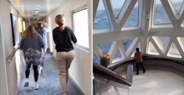 Схоже на "Титанік": пасажири круїзного лайнера показали 12-метрові хвилі (відео)