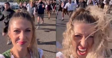Женщина сняла "пивной" забег на Октоберфесте, но не учла одной детали (видео)
