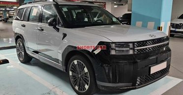 Новый Hyundai Santa Fe 2024 сфотографировали вживую до премьеры
